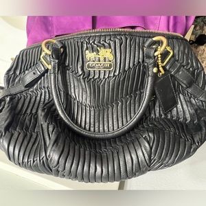 Black ribbed Coach bag-used minimally